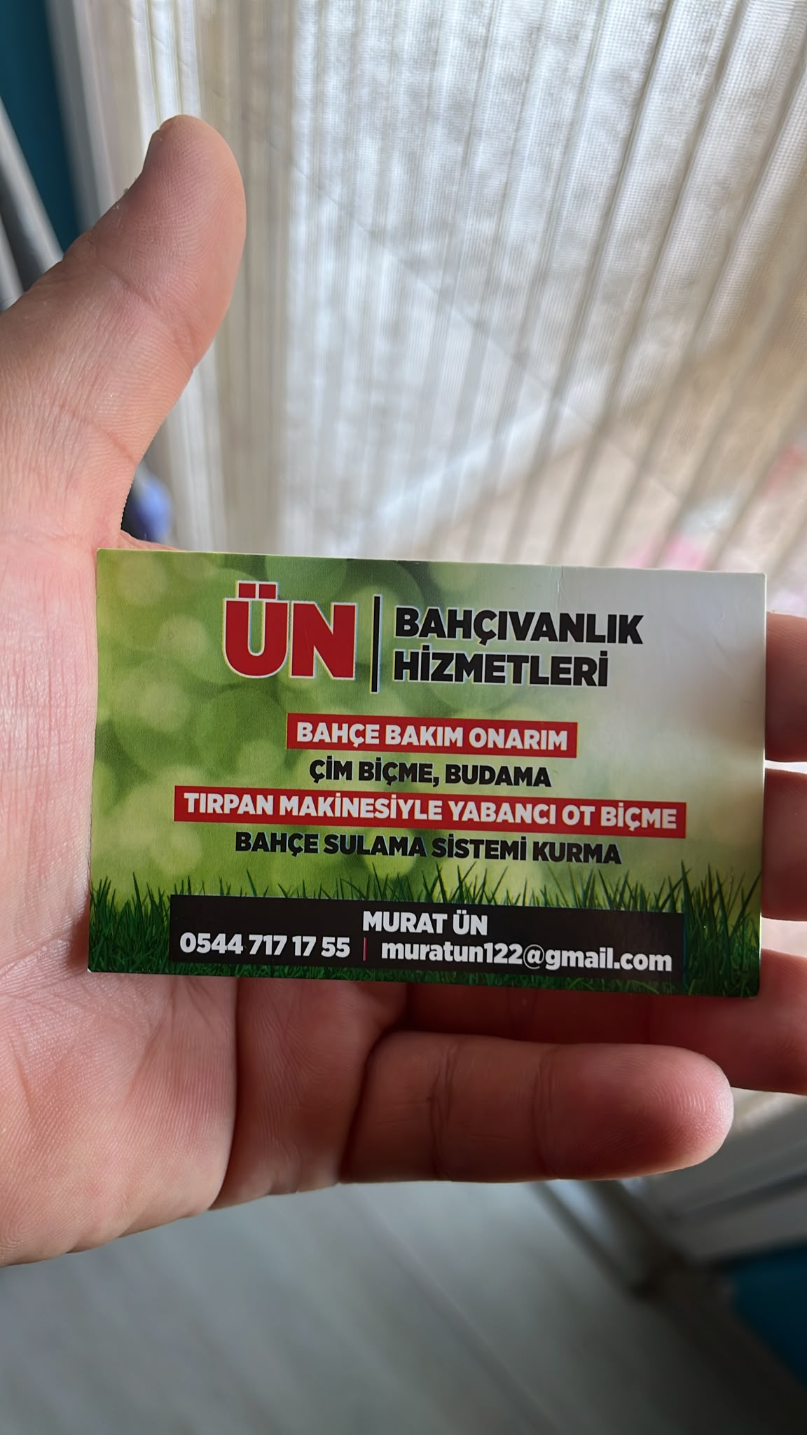 Bahçe bakım çalışması